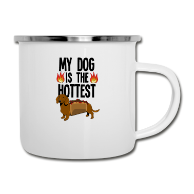 Hunde Emaille Tasse - Hund