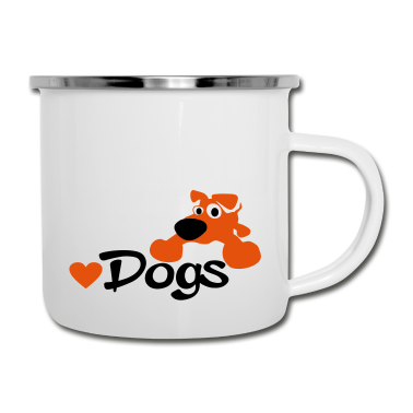 Hunde Emaille Tasse - hund