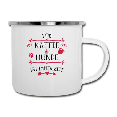 Hunde Emaille Tasse - Hunde