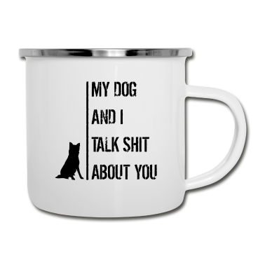 Hunde Emaille Tasse - Hund