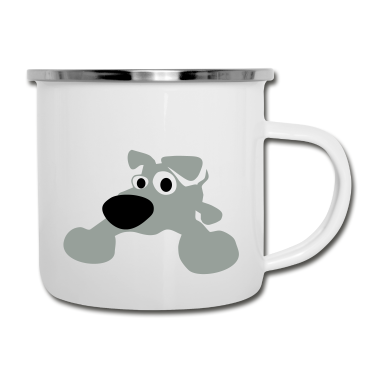 Hunde Emaille Tasse - hund
