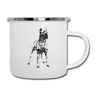 Hunde Emaille Tasse - Hund