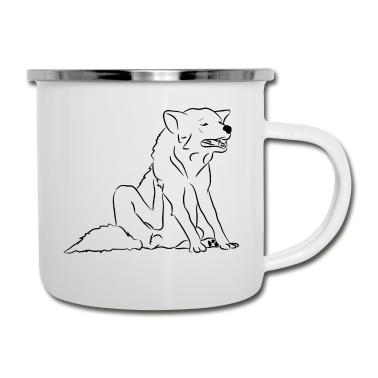 Hunde Emaille Tasse - Hund