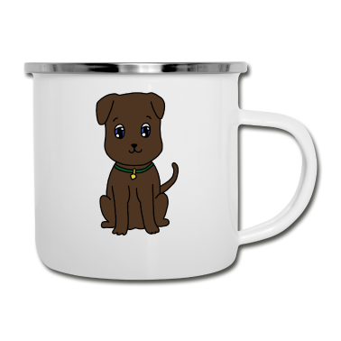 Hunde Emaille Tasse - Hund