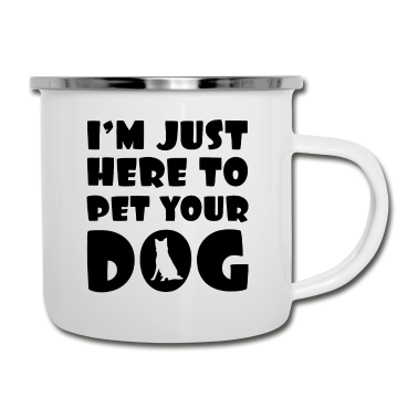 Hunde Emaille Tasse - Hund