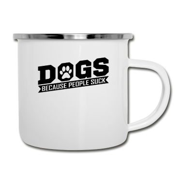 Hunde Emaille Tasse - Hund