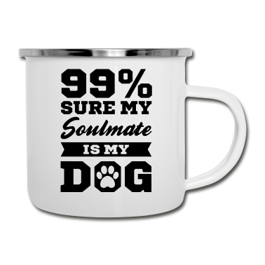 Hunde Emaille Tasse - Hund