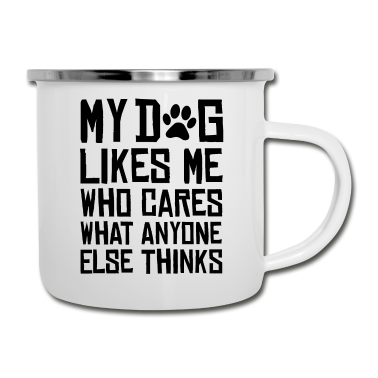 Hunde Emaille Tasse - Hund