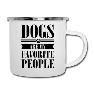 Hunde Emaille Tasse - Hund