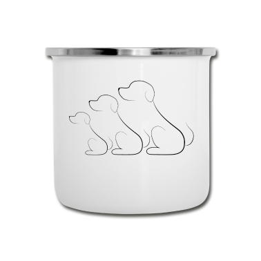 Hunde Emaille Tasse - Hund