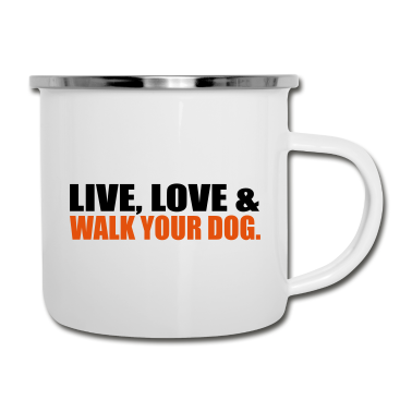 Hunde Emaille Tasse - Hund