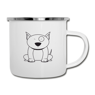 Hunde Emaille Tasse - hund niedlich, hund humor, hund