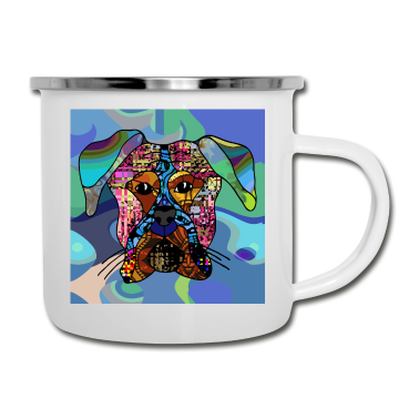 Hunde Emaille Tasse - Hund