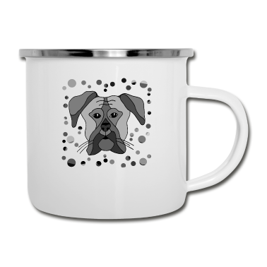 Hunde Emaille Tasse - Hund