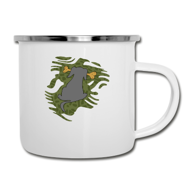 Hunde Emaille Tasse - Hund