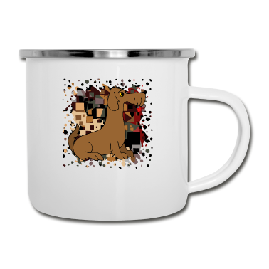 Hunde Emaille Tasse - Hund