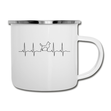 Hunde Emaille Tasse - Hunde