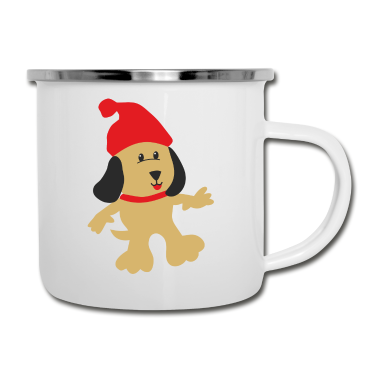 Hunde Emaille Tasse - hund