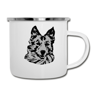 Hunde Emaille Tasse - Hund