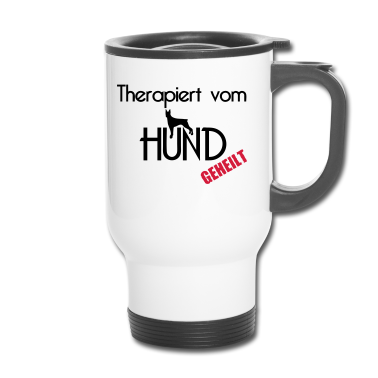 Hunde Thermobecher - Therapiert vom Hund Hunde Tier Haustier Geschenk