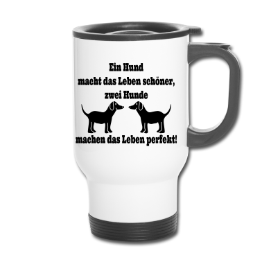 Hunde Thermobecher - Zwei Hunde Spruch