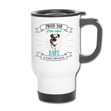 Hunde Thermobecher - Stolzer Hundepapa Vatertag Hund Dackel Labrador