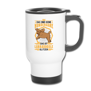 Hunde Thermobecher - Labradoodle Glitzer Goldendoodle Geschenk