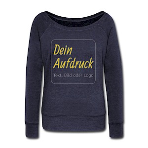 Frauen Pullover mit U-Boot-Ausschnitt von Bella mit Text, Bild oder Logo bedrucken lassen