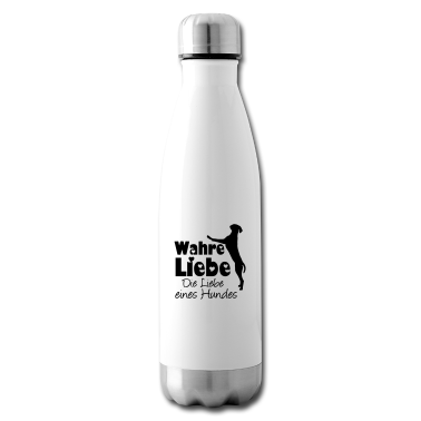 Hunde Trinkflasche - Wahre Liebe - Hund Haustier Tier Geschenk Spruch