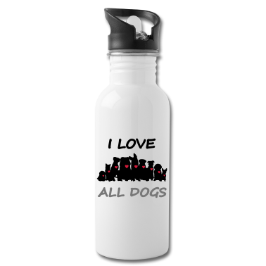 Hunde Trinkflasche - Ich liebe alle Hunde, Hund