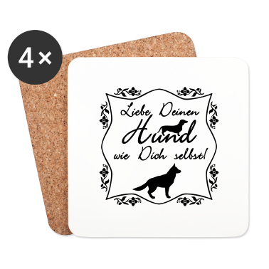 Hunde Untersetzer - Hund Spruch Geschenk Haustier Tier Tierfreund
