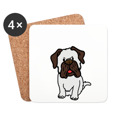 Hunde Untersetzer - Mops Hund Hunde