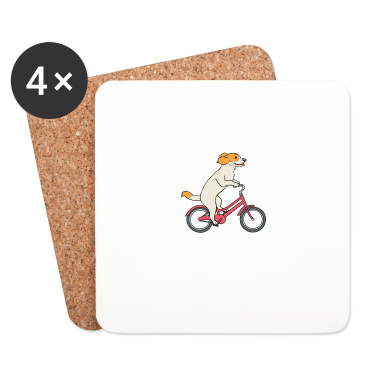 Hunde Untersetzer - Hunde Fahrrad Hund