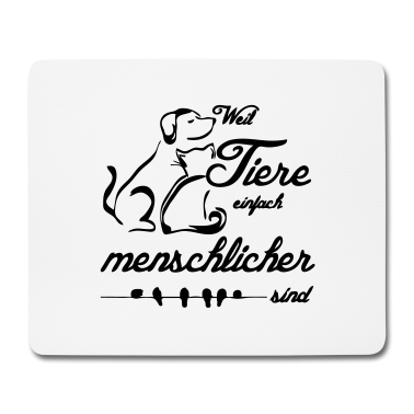 Hunde Mousepad - Tiere Menschen Tierfreund Tierschutz Geschenk