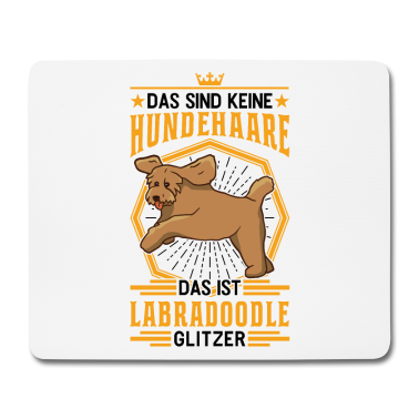 Hunde Mousepad - Labradoodle Glitzer Goldendoodle Geschenk