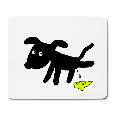 Hunde Mousepad - Hund pinkelt Hunde