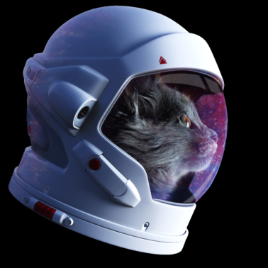 Motiv Katze Meow Kitty Astronaut Katzenmutti