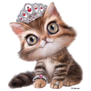 Motiv P.D. Moreno Katze Mit Krone