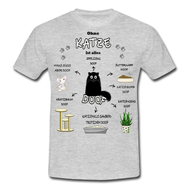 Katzen T-Shirt - Katze Cat Kitten Kater Kätzchen Katzen schwarz