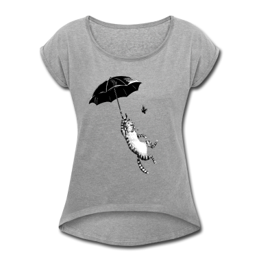 Katzen T-Shirt - Cat Umbrella