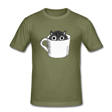 Katzen T-Shirt - Katze in Tasse