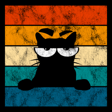 Motiv Katzenaugen Retro Katzen Katze Kätzchen Miau Kater