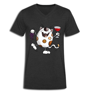 Katzen T-Shirt - Katze mag Wein