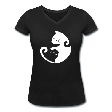 Katzen T-Shirt - Yin Yang Katze