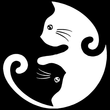 Motiv Yin Yang Katze