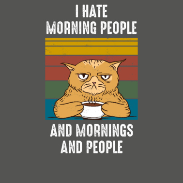 Motiv Morgenmuffel Katze Katzen Kaffee Grumpy Geschenk