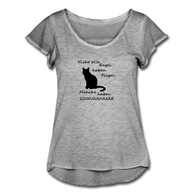 Katzen T-Shirt - Katzen sind Engel ohne Flügel