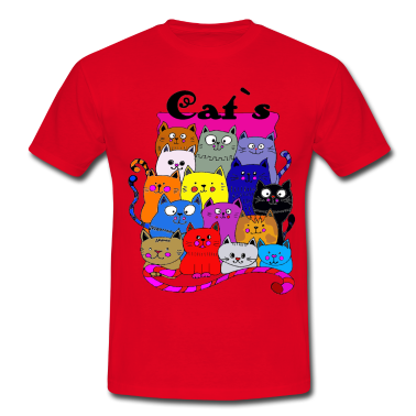 Katzen T-Shirt - Katze, Katzen, Katzenbande, Mietze Katz