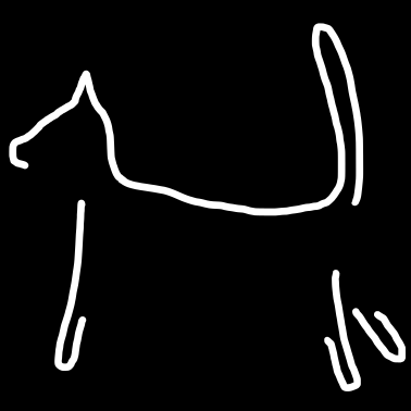 Motiv katze als silhouette