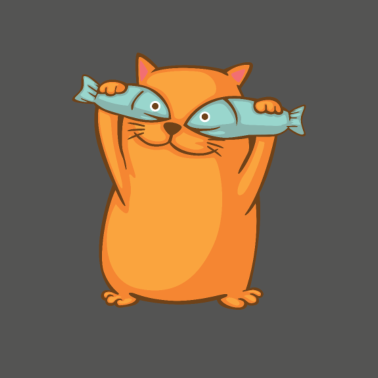 Motiv Süße lustige Katze hat Fischaugen Schabernack Miau